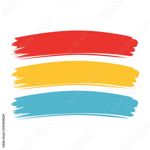 Abstract Brush Strokes Vector Design