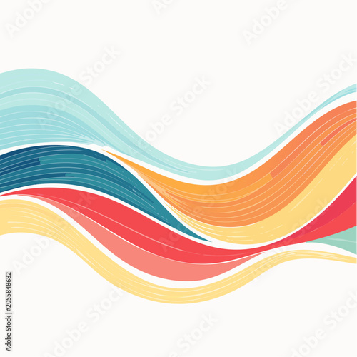 Abstract Wavy Lines Background