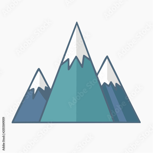 Stylized Mountain Range Icon