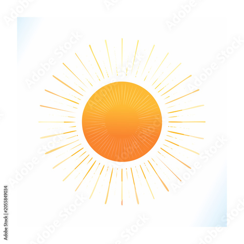 Sun Icon in Flat Design