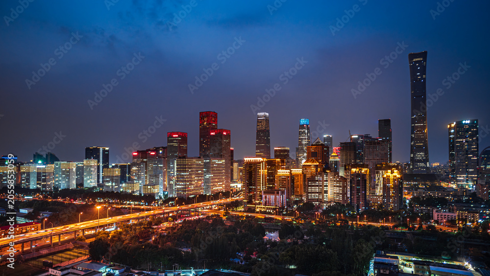 Fototapeta premium Modern urban cityscape and architectural landscape of Beijing, China