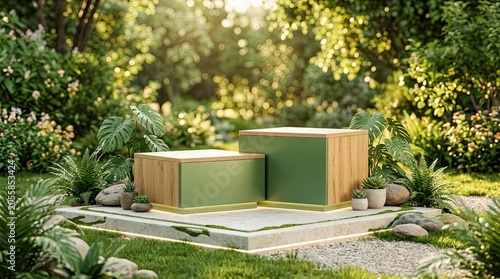 laptop in garden