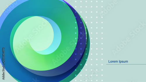 Abstract Blue Green Swirl Background. Vector Illustration. Aspect Ratio 16:9.