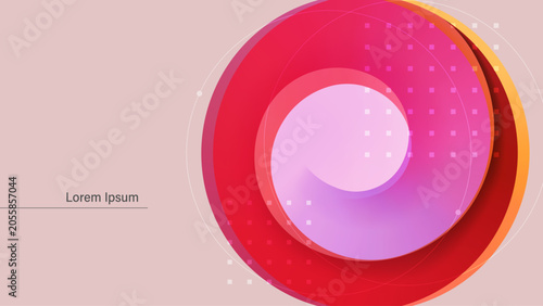 Abstract Swirl Background in Reddish Colors. Vector Illustration. Aspect Ratio 16:9.