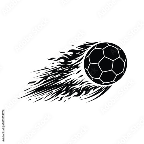 Soccer ball on fire