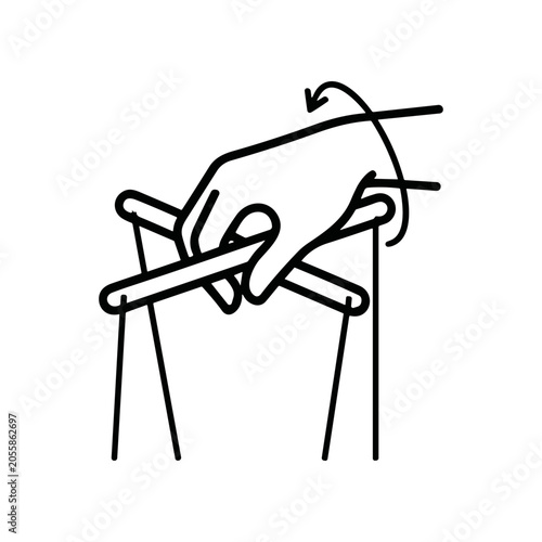 Φωτογραφία Hand Holding Chair Back Support.