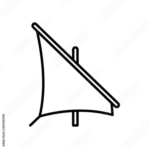 Tableau sur toile Simple black line art megaphone icon.