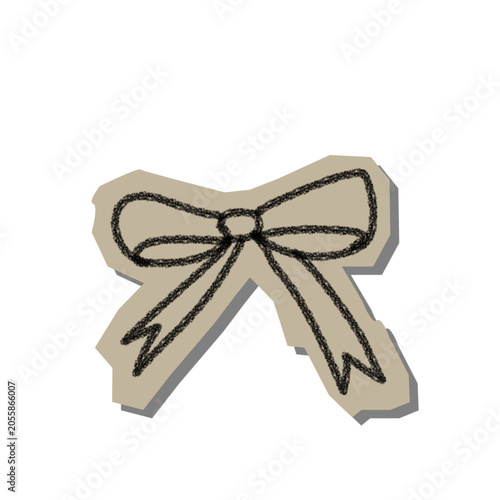 Scrapbook Bow Doodle Cutout