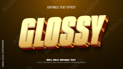 glossy editable text effect