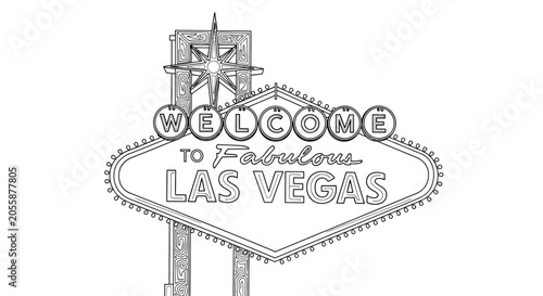 Welcome to Fabulous Las Vegas Sign Outline