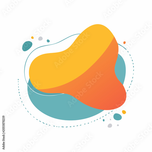 Abstract Fluid Shape with Gradient Colors