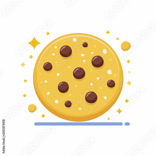 Chocolate Chip Cookie Illustration