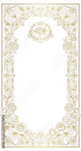 gold frame with floral ornament
