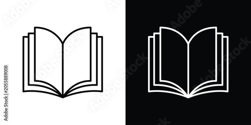 Foto Book icon on a white background. Vector Icon Design