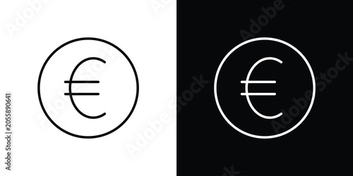 Photography Euro icon on a white background. Vector Icon Design
