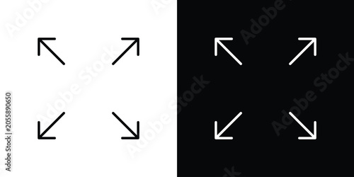Tableau sur toile Expand icon on a white background. Vector Icon Design