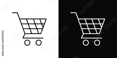 Shopping icon on a white background. Vector Icon Design