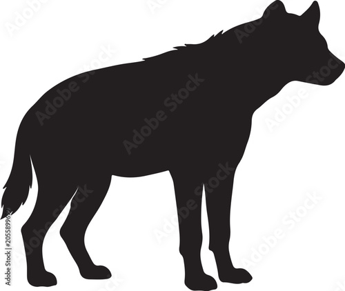Photos Hyena Black Silhouette Vector African Predator Wildlife Animal Illustration