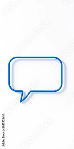 Iconic blue speech bubble on a white background, speech, web