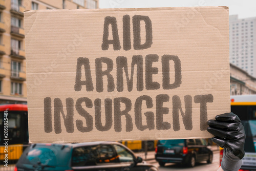 Fotografie "Aid armed insurgent" Relief equipped rebellion