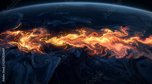 Conceptual Visualization of El Nino Ocean Warming in the Pacific