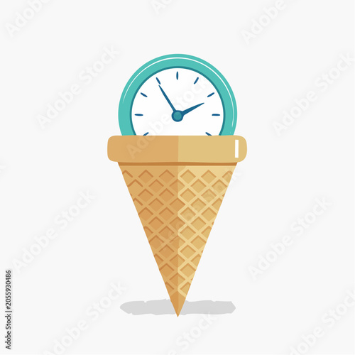 Clock in Ice Cream Cone
