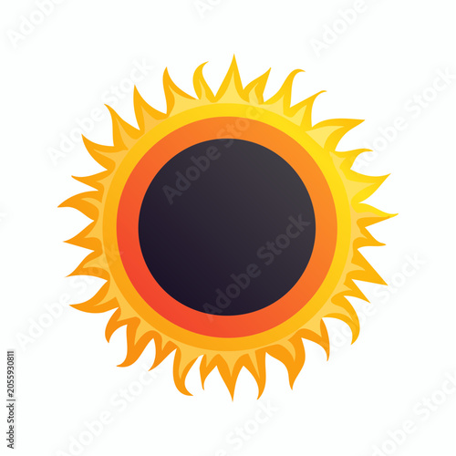Stylized Illustration of a Solar Eclipse