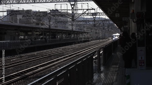 Shinkansen, japanese bullet train in full speed