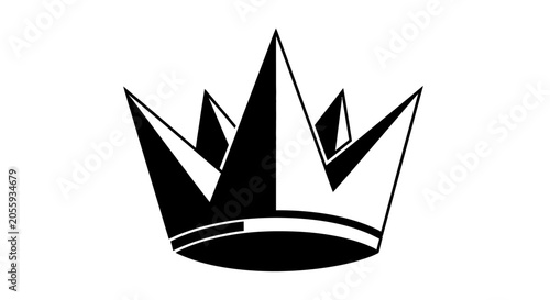 Photography Minimalist Black and White Crown Icon Illustration