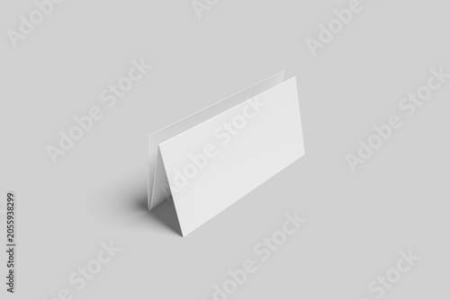 Blank DL Trifold Brochure Mockup