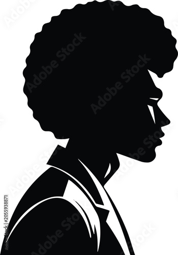 Silhouette Portrait of Person Wearing Hoodie Against Plain Background
