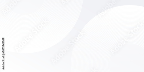 Fotografie Modern white glowing geometric lines on gray background