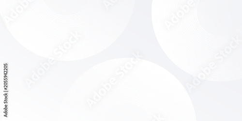 Obraz na plátně Modern white glowing geometric lines on gray background