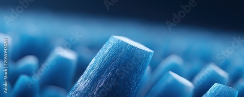 Feelfan macro crystal surface texture with reflective edges in a blue environment