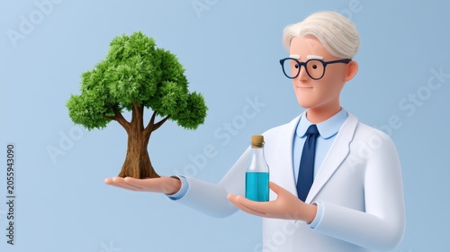 Innovative neuroscience training with mentor laboratory setting animation educational environment engaging perspective