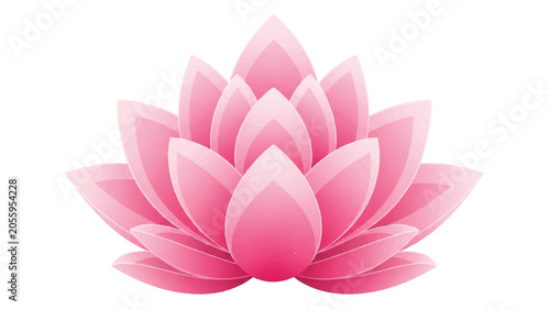 Canvas-taulu Pink Lotus Flower Isolated on White Background.