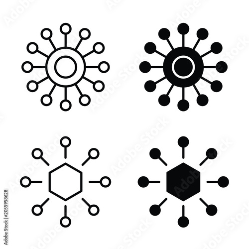 Bild auf Leinwand Decentralized icon