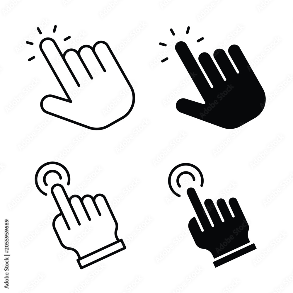 Fototapeta premium finger tap icon