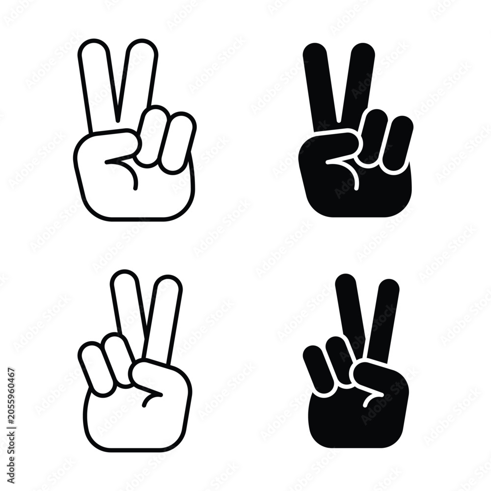 Fototapeta premium Hand peace icon