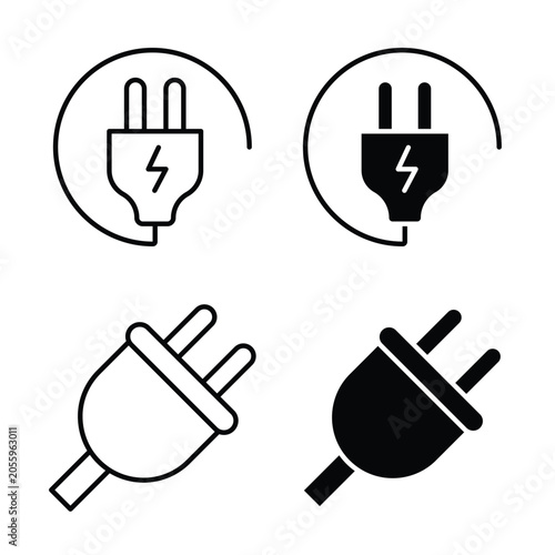 Bild auf Leinwand Plug icon