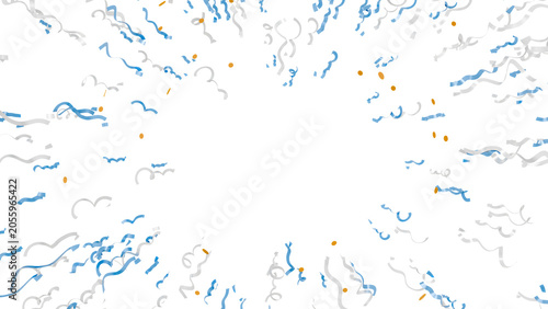 Schilderij op canvas 3d realistic render of argentina football celebration confetti with flowing ligh