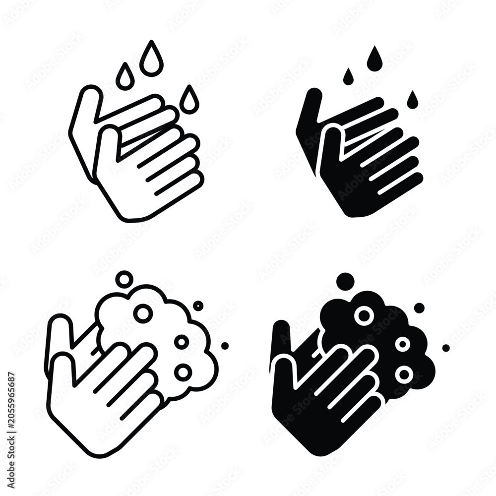 Fototapeta premium Wash your hands icon