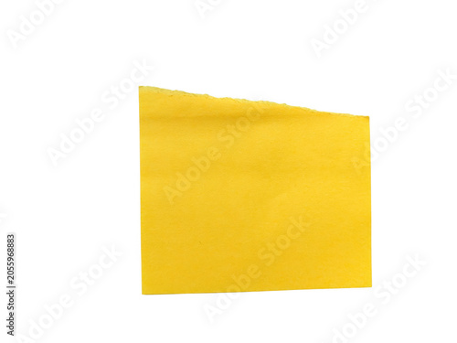 Bright yellow sticky note with corner folded