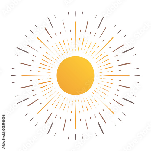 Yellow Sunburst Graphic Design