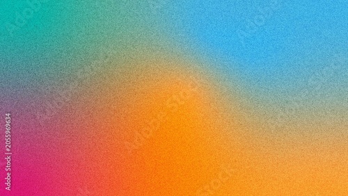 Foto Gradient background captures a harmonious blend of teal blue and warm orange hues enhanced by a sophisticated grainy overlay which serves as an ideal canvas for professional presentations or branding