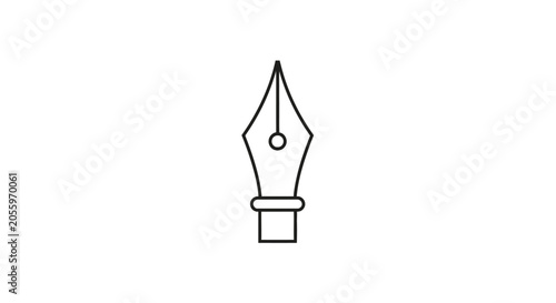 Canvas Print Classic fountain pen nib for creative writing
