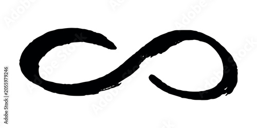 Foto Hand drawn infinity sign Eternal limitless unlimited infinite forever symbol Cyc