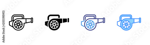 Blower Icon Set Multiple Style Collection