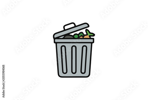 Trash can, recycling bin, waste basket, garbage container, eco friendly