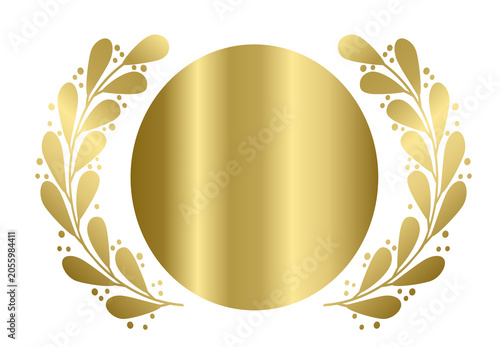 Laurel wreath element for award and rank